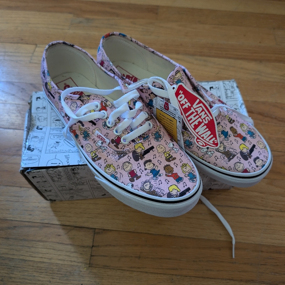 New Vans X Peanuts 2017 "Dance Party Pink" Sneakers 9.5 W / 8 M